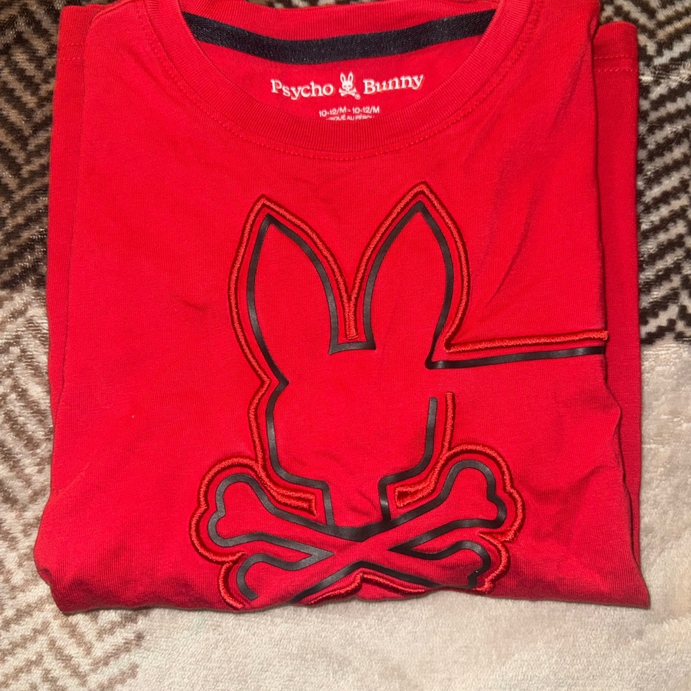 Psycho Bunny Kids Red Graphic Tee Size 10-12